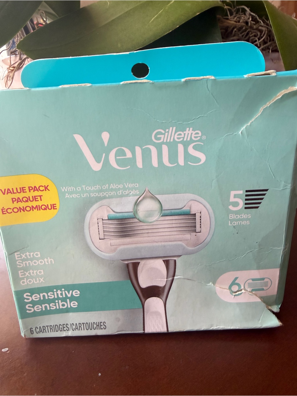 Gillette Venus Sensitive Razor Cartridges  Mint Green Pack
